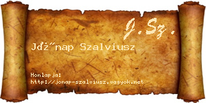 Jónap Szalviusz névjegykártya